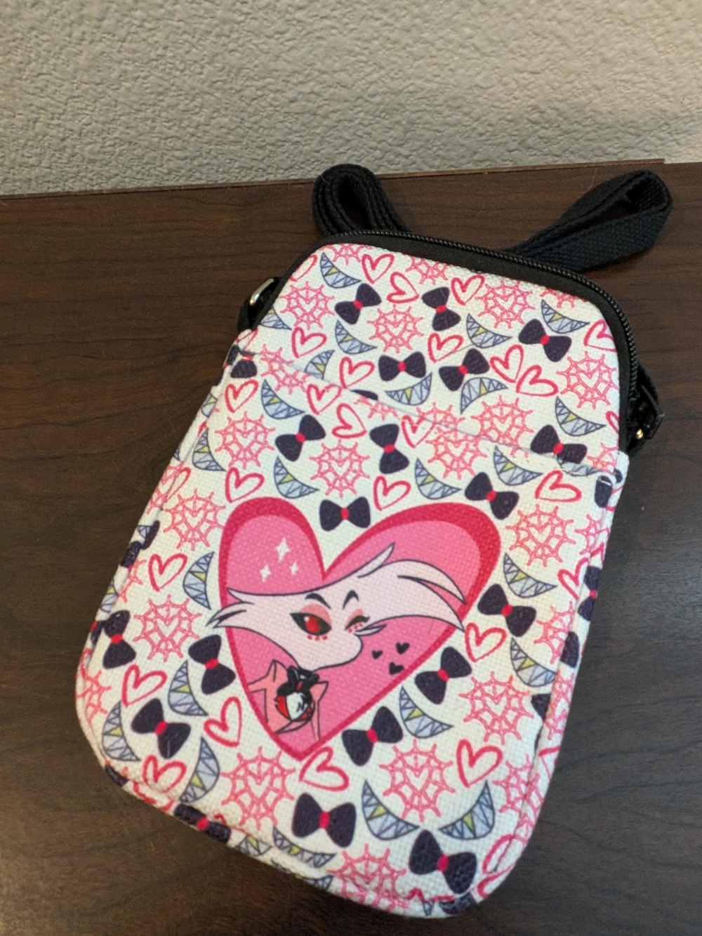 Fathom Fortune Angel dust Pink Heart Crossbody Pouch
